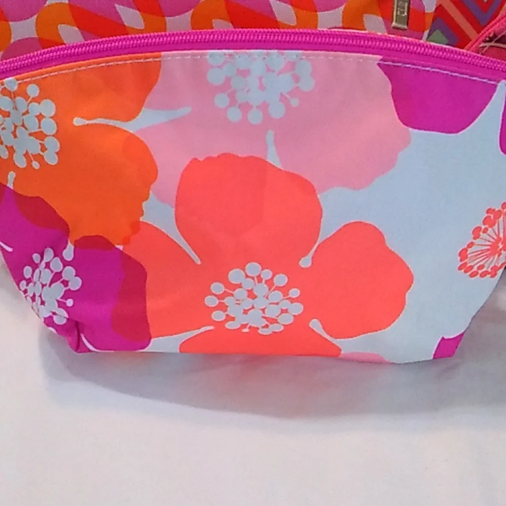 Clinique Cosmetic Bags Bundle Of 4 Multicolor Floral Paisley Geometric Prints